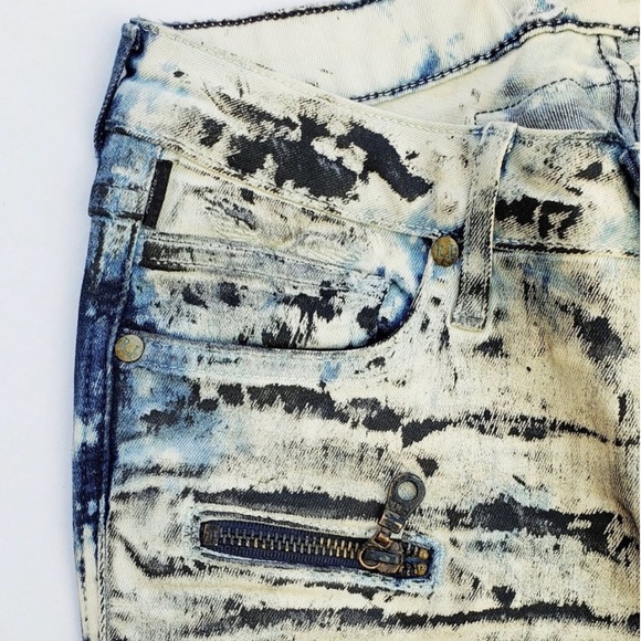 ROBIN'S JEAN Motard Coated Waxed Skinny Jeans - Picture 7 of 8